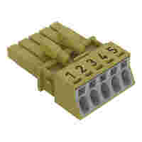 Socket; 5-pole; Cod. B; 1,50 mm²; light green