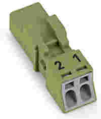 Plug; 2-pole; 1,50 mm²; light green