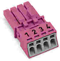 Socket; 4-pole; Cod. B; 1,50 mm²; pink