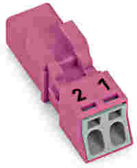 Plug; 2-pole; 1,50 mm²; pink