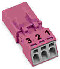 Plug; 3-pole; Cod. B; 1,50 mm²; pink