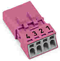 Plug; 4-pole; 1,50 mm²; pink