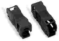 Strain relief housing; 2-pole; with locking clip; for 1 cable; 3.8 … 8.2 mm; 30 mm; black