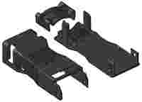 Strain relief housing; 4-pole; with locking clip; for 1 cable; 6.5 … 10.5 mm; 45 mm; black