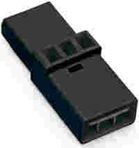 Intermediate coupler; 3-pole; Cod. A; for sockets and plugs; black