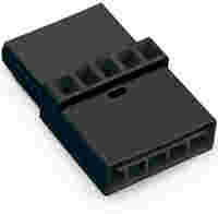 Intermediate coupler; 5-pole; Cod. A; for sockets and plugs; black