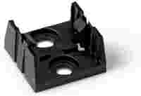 Mounting plate; 4-pole; for distribution connectors; Plastic; black