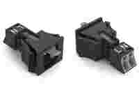 WINSTA® through-panel socket (female); MINI; snap-in; 1/2 marking; 2-pole; white