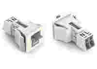 WINSTA® through-panel plug (male); MINI; snap-in; 1/2 marking; 2-pole; white
