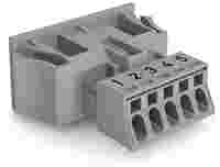 Snap-in socket; 5-pole; Cod. B; 1,50 mm²; gray