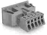 WINSTA® through-panel plug (male); MINI; snap-in through-panel; 1/2/3/4/5 marking; 5-pole; gray