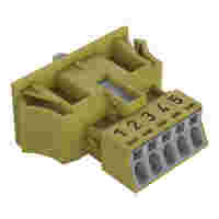 WINSTA® through-panel socket (female); MINI; snap-in through-panel; 1/2/3/4/5 marking; 5-pole; light-green