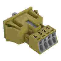 WINSTA® through-panel plug (male); MINI; snap-in through-panel; 1/2/3/4 marking; 4-pole; light-green