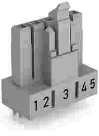 Socket for PCBs; straight; 5-pole; Cod. B; gray