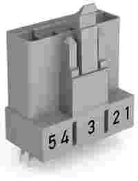 Plug for PCBs; straight; 5-pole; Cod. B; gray