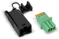 Socket; with strain relief housing; 2-pole; Cod. E; green