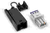 Socket; with strain relief housing; 2-pole; Cod. F; light gray
