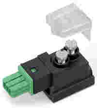Tap-off module; for flat cable; 2-pole; Cod. E; with cable connection on the output side; green