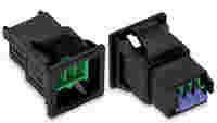 Snap-in plug; 2-pole; Cod. E; green
