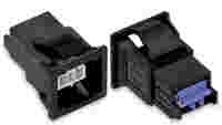 Snap-in socket; without locking lever; 2-pole; Cod. F; light gray