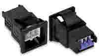 Snap-in plug; 2-pole; Cod. F; light gray