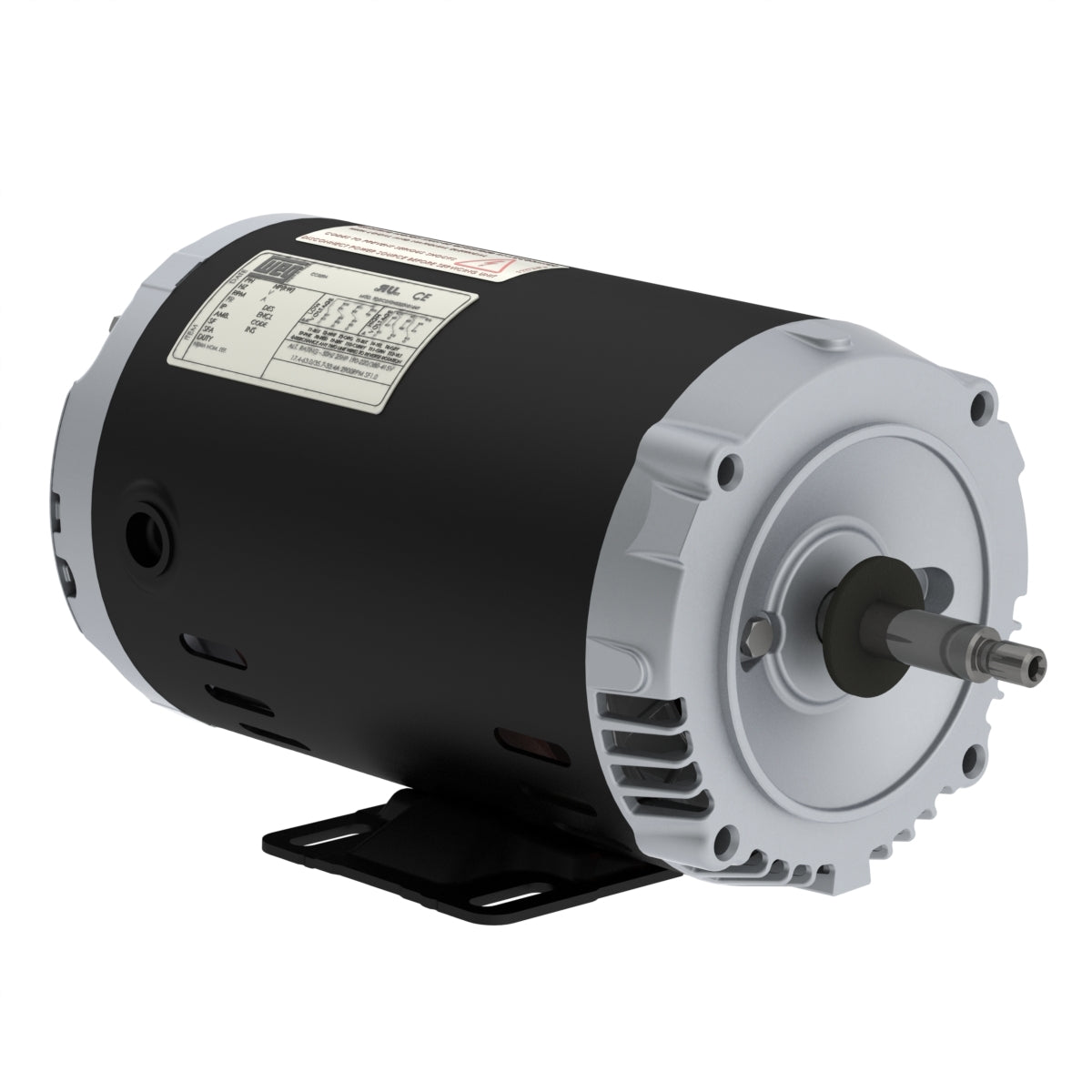 Weg Electric 00118OT3J56-S, 1 Hp, 1800 Rpm, 56 FR, 380/660 Vac, 3 PH, ODP, Foot-mounted, Rolled Steel.