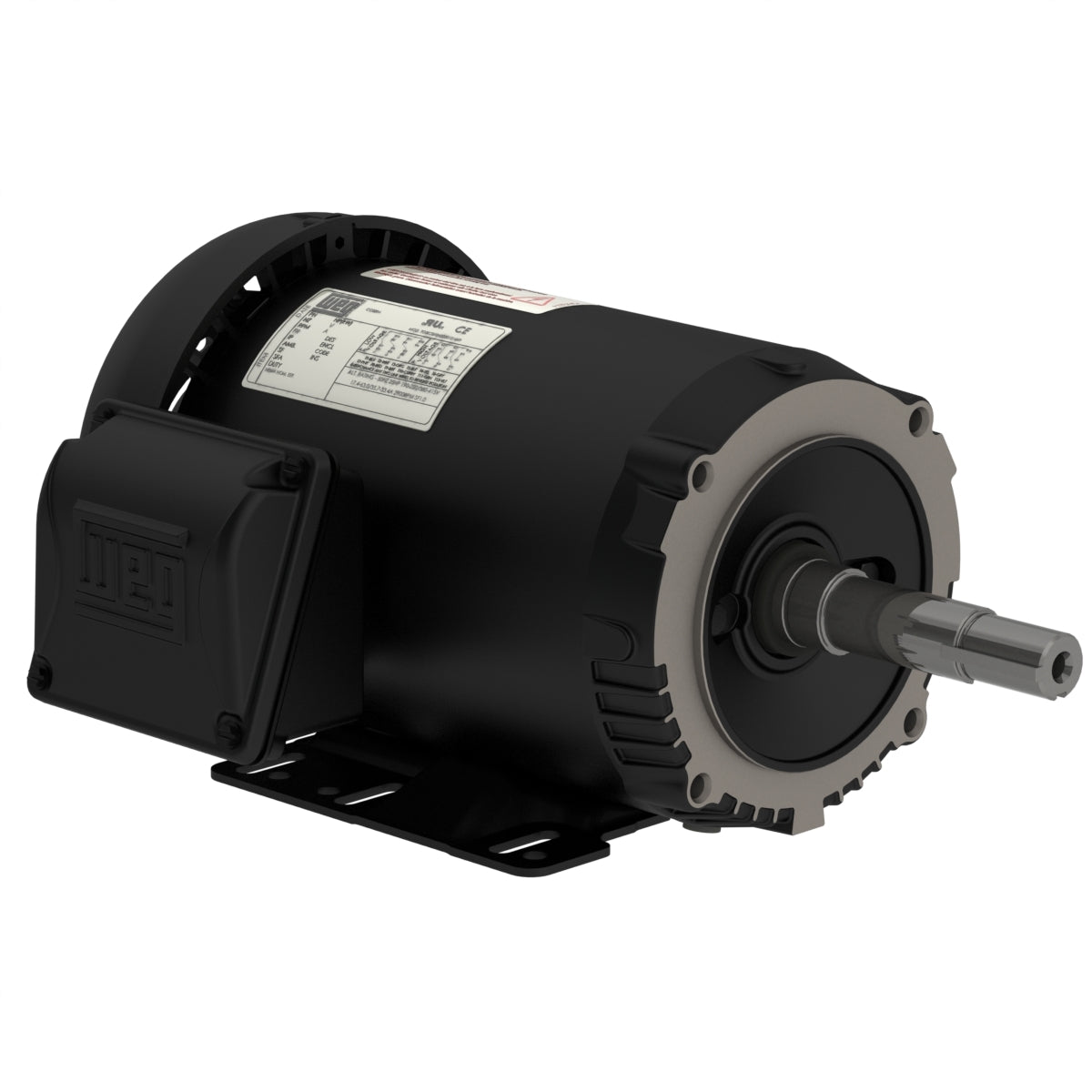 Weg Electric 00156ET3H143JM-SG, 1 1/2 Hp, 3600 Rpm, 143/5JM FR, 575 Vac, 3 PH, TEFC, Foot-mounted, Premium Efficiency.