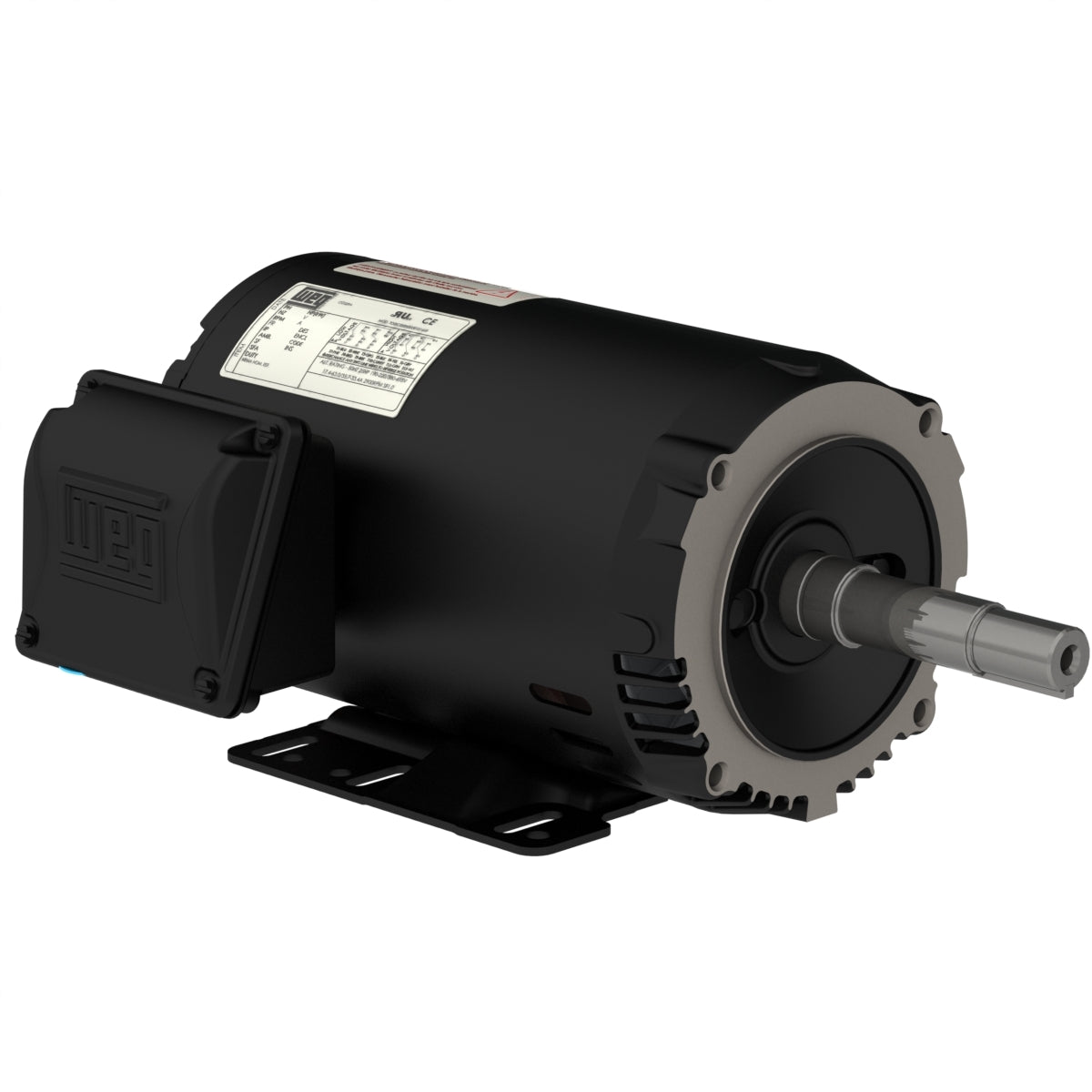 Weg Electric 00158OT3H145JM-SG, 1 1/2 Hp, 1800 Rpm, 143/5JM FR, 575 Vac, ODP, 3 PH, Foot-mounted, Rolled Steel.