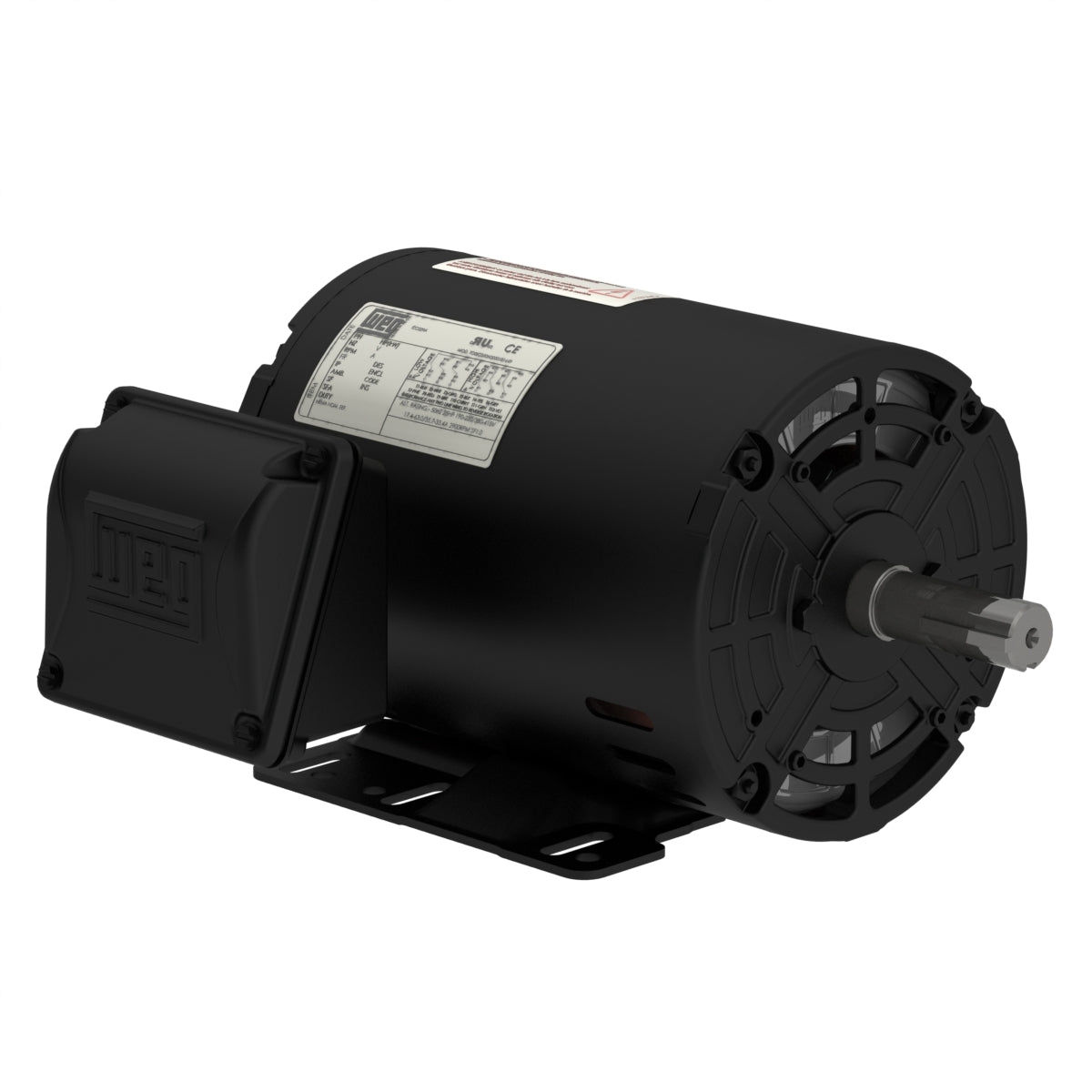Weg Electric 00158OT3H145T-SG, 1 1/2 Hp, 1800 Rpm, 143/5T FR, 575 Vac, ODP, 3 PH, Foot-mounted, Rolled Steel.