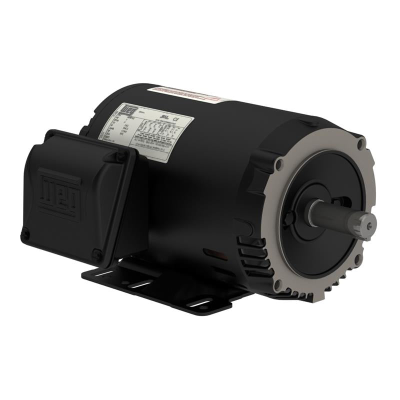 WEG 00336OT3V145TC-S WEG Motor (3 HP, 3600 RPM, 3 Phase, 143/5TC, ODP, 200/400 V, Foot Mount)