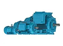 Weg 00536ET3HRS184T 5HP 3600RPM NEMA Premium TEFC three-phase motor with 184T rolled steel frame, 575V 60Hz. IP55 enclosure, Class F insulation, and i