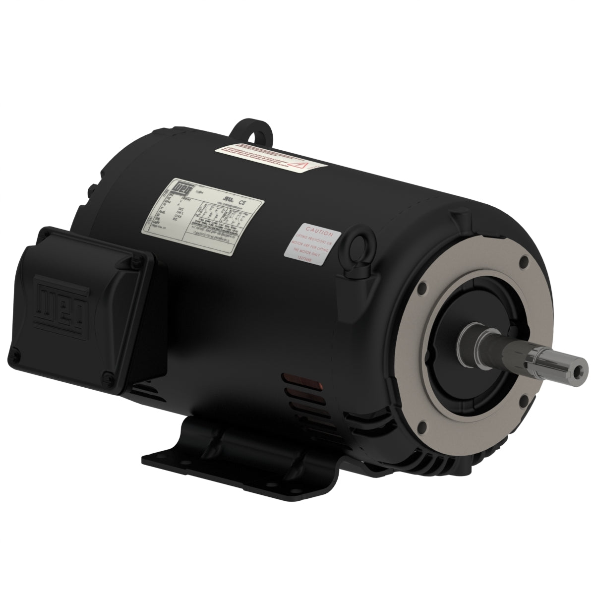 Weg Electric 01536OT3H215JM-S, 15 Hp, 3600 Rpm, 213/5JM FR, 575 Vac, ODP, 3 PH, Foot-mounted, Rolled Steel JM Pump Premium Efficiency.