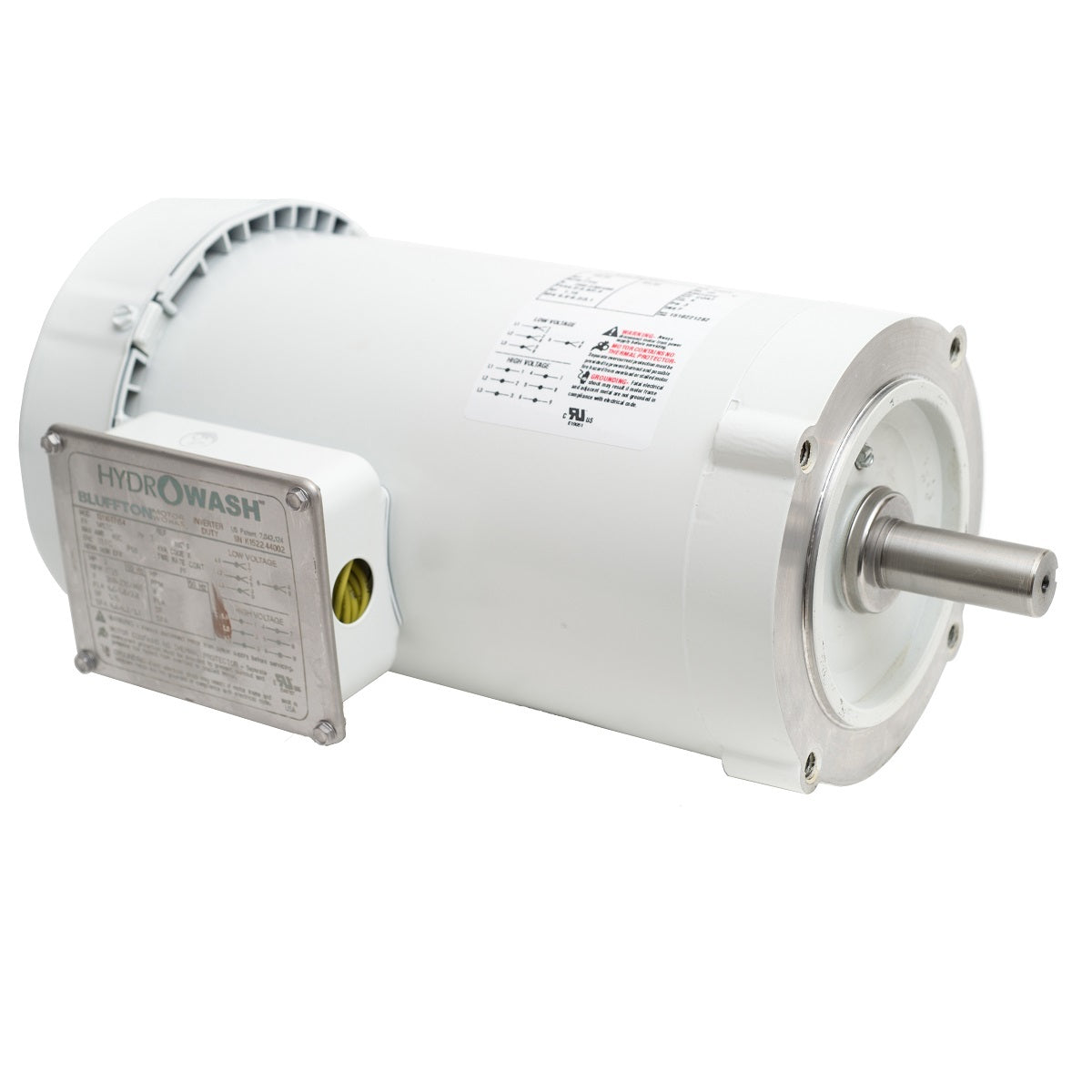 Weg Electric .5018NT3EHW56CZFL, 1/2 Hp, 1800 Rpm, 56CZ Frame, 208-230/460 Vac, TEFC, Footless, HydroWash Standard Efficiency.