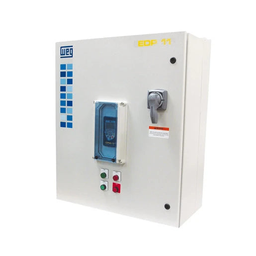 Weg Electric, EDP11S058GN3R, 40 HP, 460 V, STANDARD PANEL, Start Pushbutton, Stop Pushbutton, Run Light, Fault Light and Keypad, 14403801