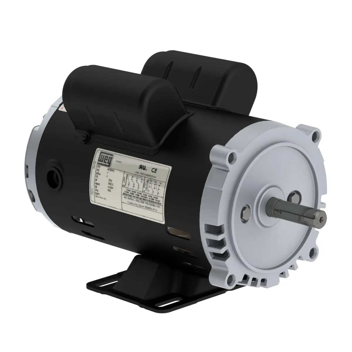 Weg .7536OT1B56C-S 0.75 HP 3600 RPM 56C ODP Single-Phase Motor
