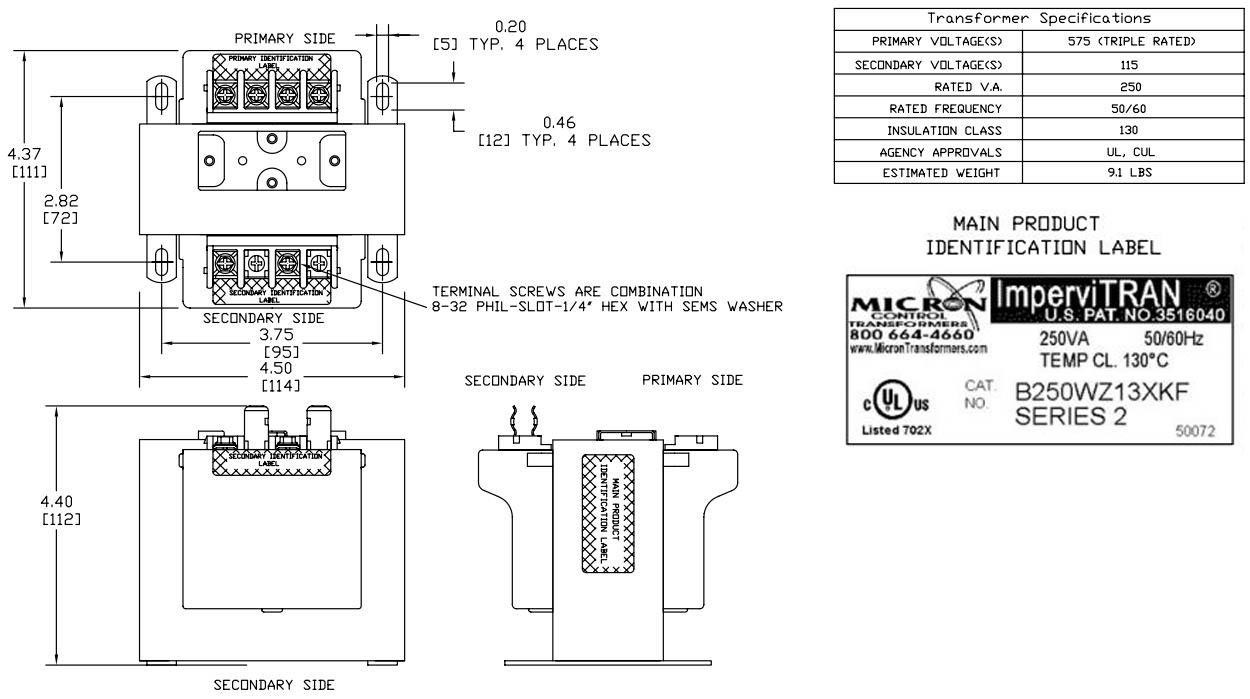 Micron Transformers B250WZ13XKF
